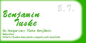benjamin tuske business card